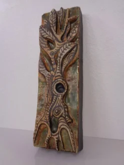 Studio Ceramic Wall Plaque by Gerhard Liebenthron, Germany, 1983