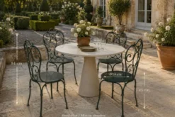 Suite de 4 chaises de jardin en fer forgé 1900
