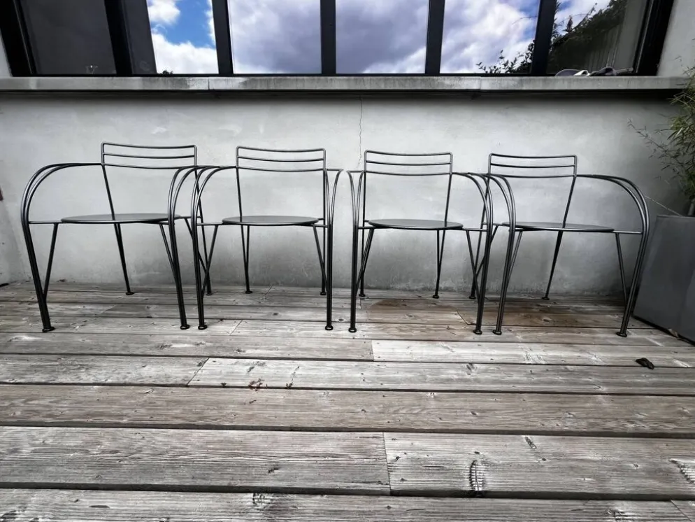 Suite de 4 fauteuils "Lune d'Argent" – Pascal Mourgue – Fermob