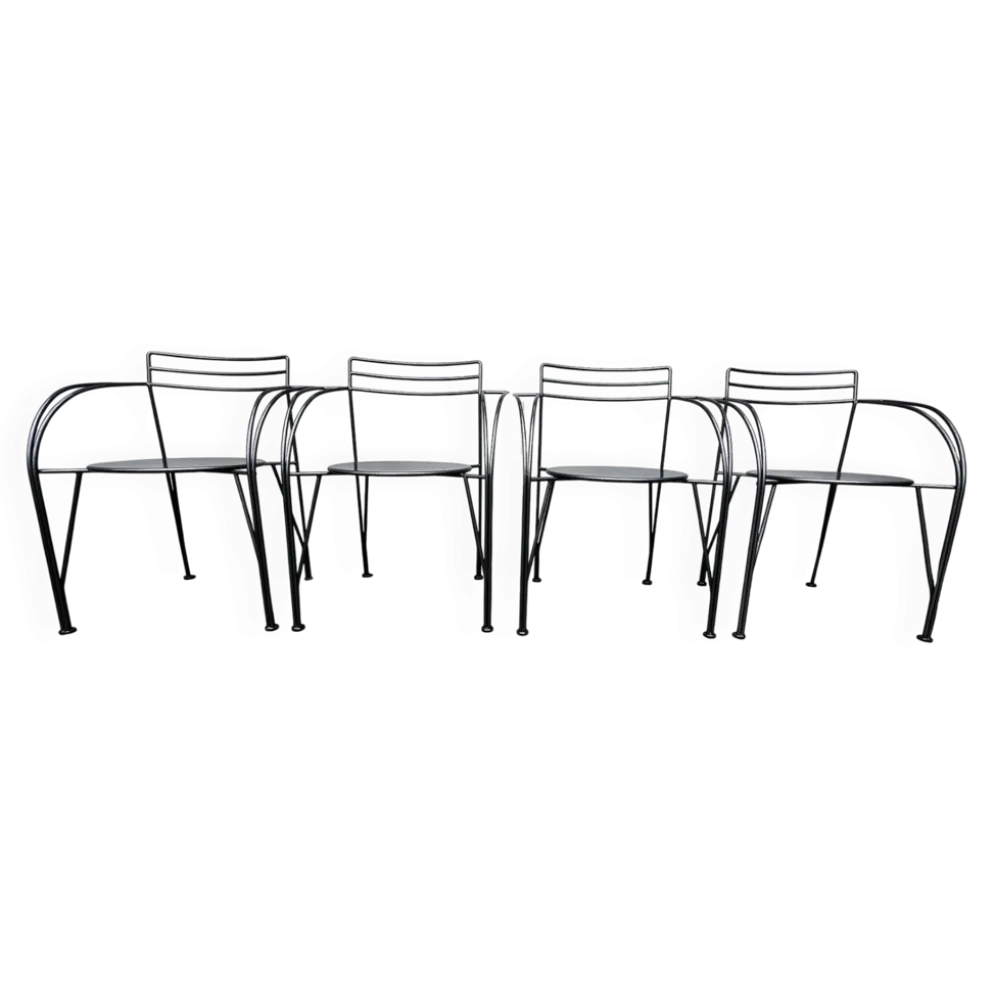 Suite de 4 fauteuils "Lune d'Argent" – Pascal Mourgue – Fermob
