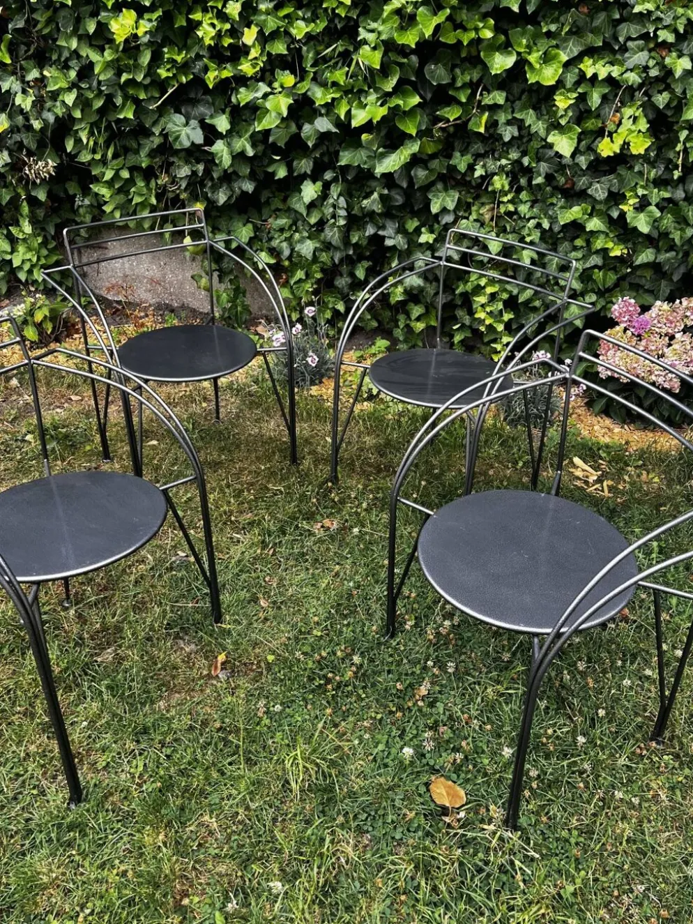 Suite de 4 fauteuils "Lune d'Argent" – Pascal Mourgue – Fermob