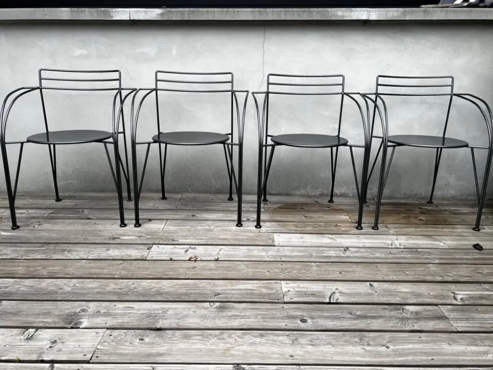 Suite de 4 fauteuils "Lune d'Argent" – Pascal Mourgue – Fermob