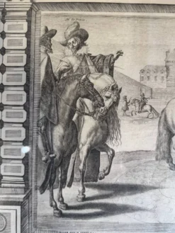 Suite de trois gravures, extraites de “l’instruction du Roy” Antoine de Pluvinel, 1666