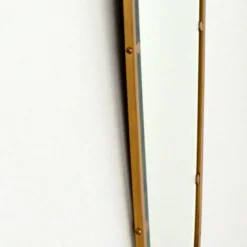 Superbe miroir forme libre en laiton massif année 50 / 60 vintage