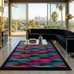 Superbe tapis en laine post-moderne italien des années 1980 par Missoni pour T&J Vestor.