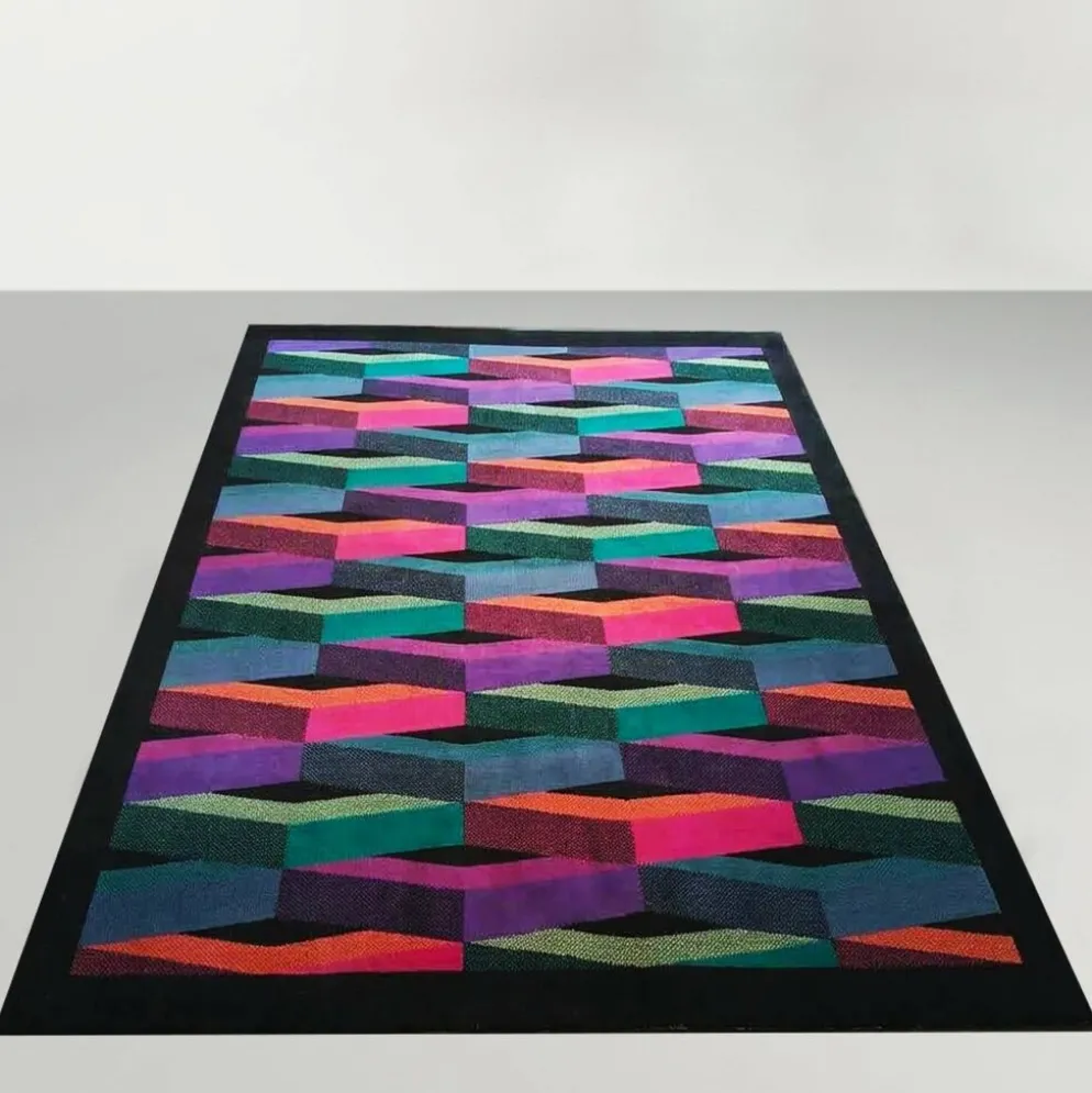 Superbe tapis en laine post-moderne italien des années 1980 par Missoni pour T&J Vestor.