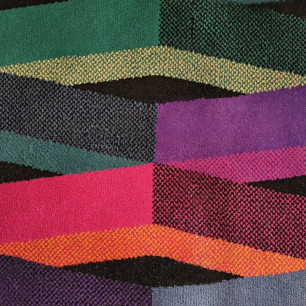 Superbe tapis en laine post-moderne italien des années 1980 par Missoni pour T&J Vestor.