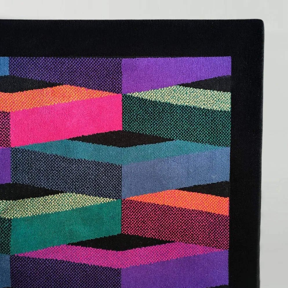 Superbe tapis en laine post-moderne italien des années 1980 par Missoni pour T&J Vestor.