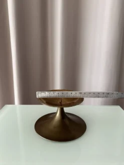Support de bougie en laiton vintage – Design sculptural des années 50
