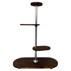 Support de fleurs Bauhaus en chrome tubulaire, années 1940.