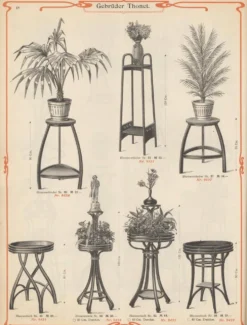 Support de plante en bois courbé n°9521 par Josef Hoffmann pour Thonet
