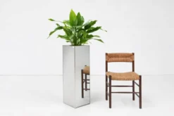 Support de plante miroir de milieu de siècle par Deknudt, Belgique, années 1980.