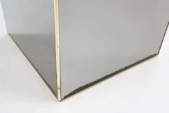 Support de plante miroir de milieu de siècle par Deknudt, Belgique, années 1980.