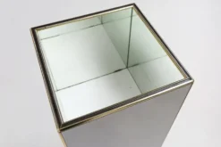 Support de plante miroir de milieu de siècle par Deknudt, Belgique, années 1980.