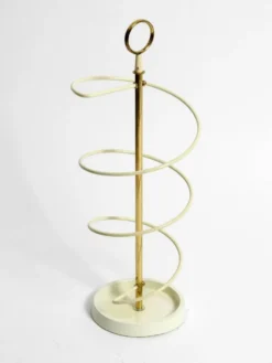 Support parapluie moderne du milieu du siècle en design hélicoïdal en corde, extrêmement rare.