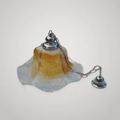 Suspension Vintage Fleur Verre Murano Mazzega Italie Années 60/70