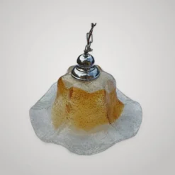 Suspension Vintage Fleur Verre Murano Mazzega Italie Années 60/70