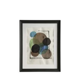 Tableau abstrait contemporain original, encadré (55x45cm)