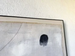 Tableau abstrait sur toile de lin dans le goût de Joan Miro
