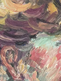 Tableau acrylique sur toile portrait féminin contemporain