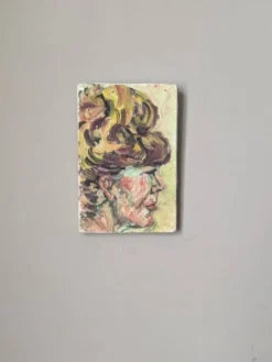 Tableau acrylique sur toile portrait féminin contemporain