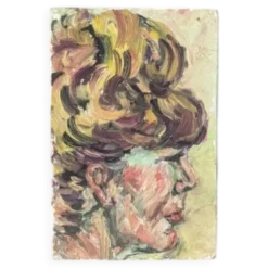 Tableau acrylique sur toile portrait féminin contemporain