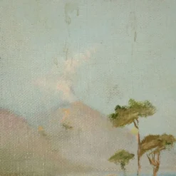 Tableau ancien « La tarentelle napolitaine » huile sur toile XIXe siècle