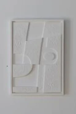 Tableau Gaïa blanc granuleux 100x50 cm