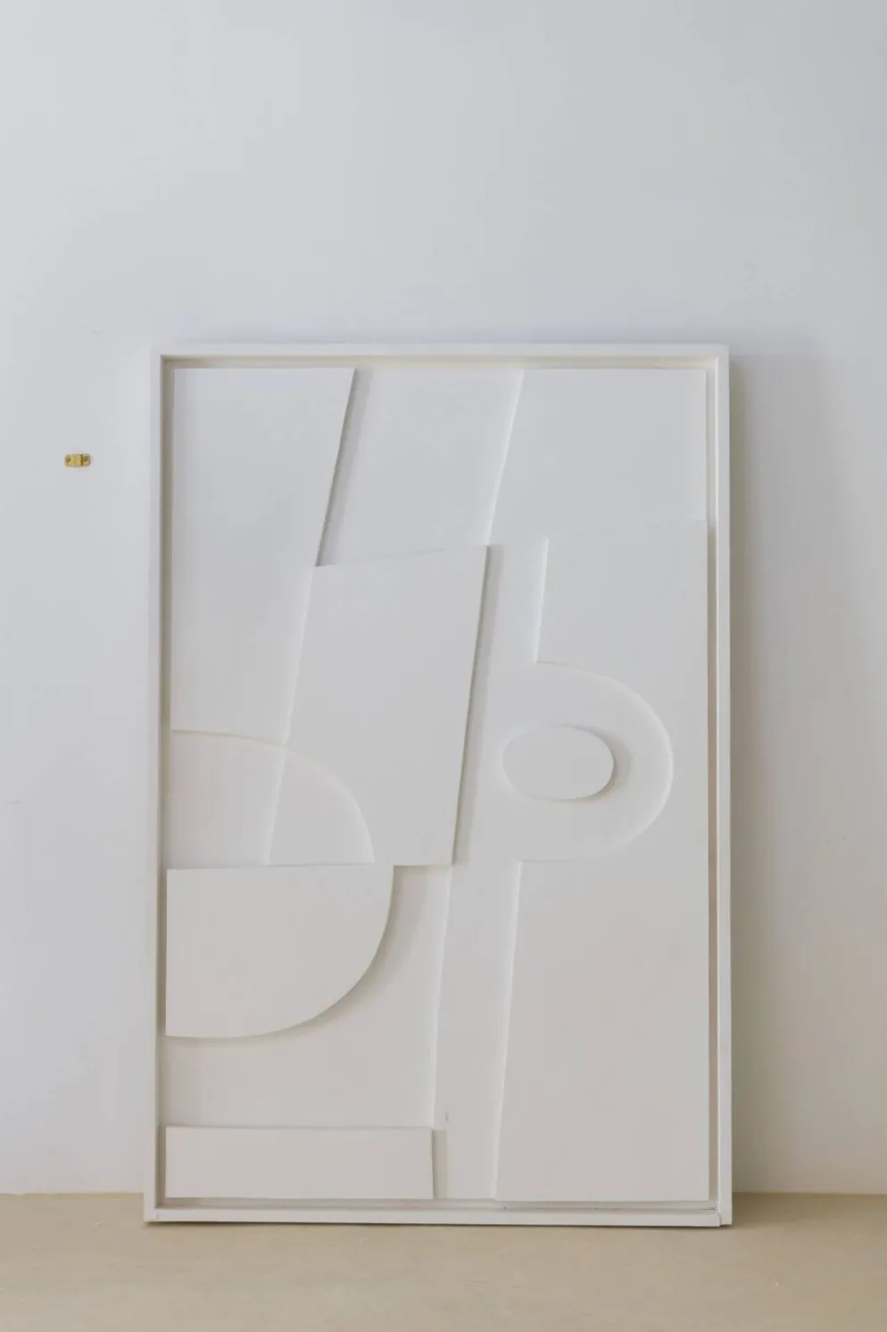 Tableau Gaïa blanc lisse 100x50 cm
