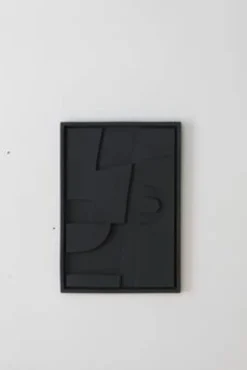 Tableau Gaïa noir lisse 100x50 cm