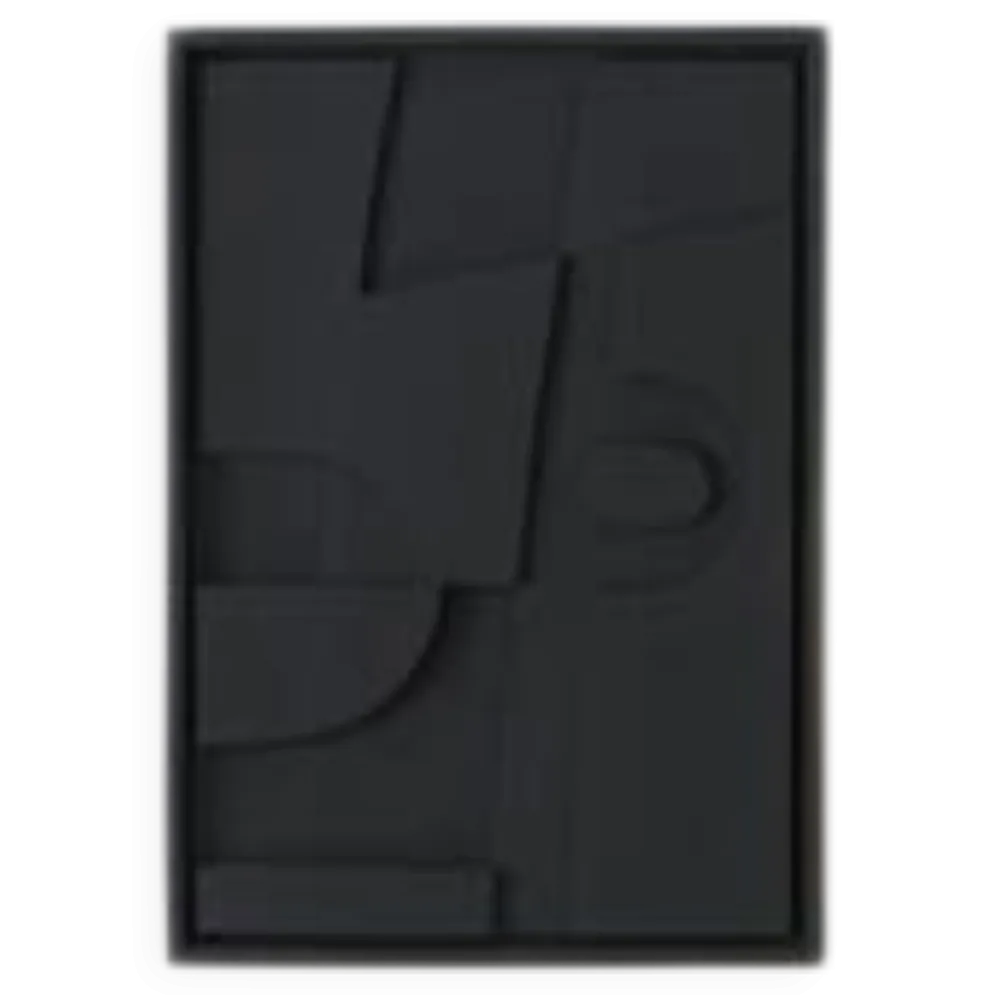 Tableau Gaïa noir lisse 100x50 cm
