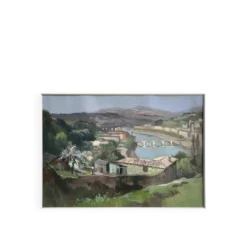 Tableau Gouache sur papier Emile Wegelin (1875-1962) Environs de Nice Dordo