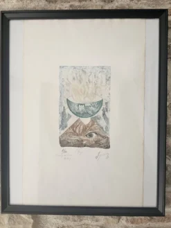 Tableau Gravure - le Foyer 630 - Signé Mischa Sijasov 1979