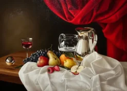 Tableau HST Elena Gualtierotti (née en 1961) "Nature morte aux fruits"