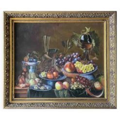 Tableau HST "Nature morte aux fruits" (éc. XX°) encadré