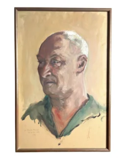 Tableau huile HSP portrait de Besset signé daté XXème