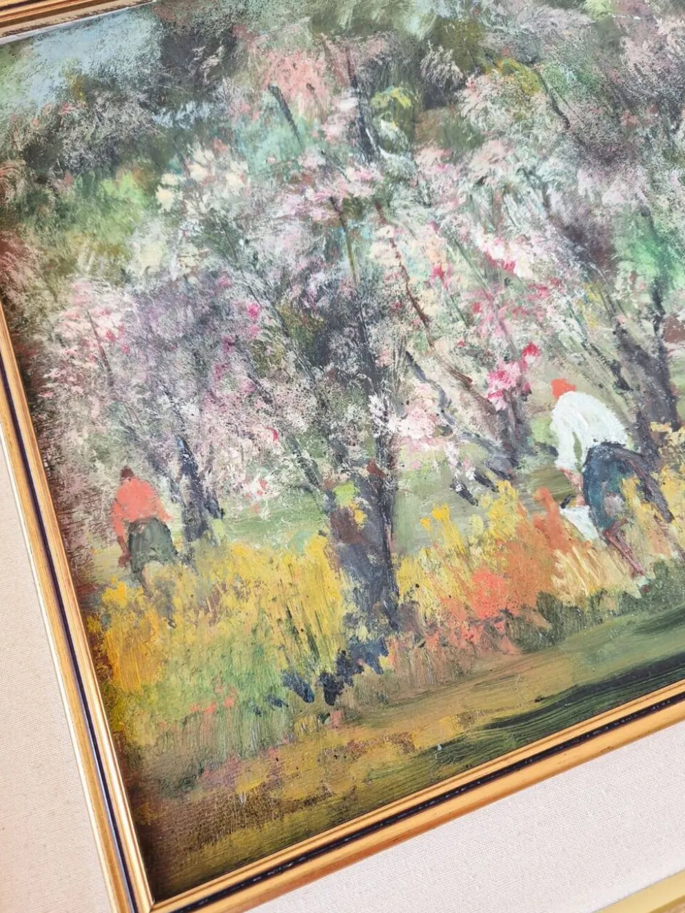 Tableau Huile sur Bois "Primavera" par Guido Bertuzzi - École Milanaise (19