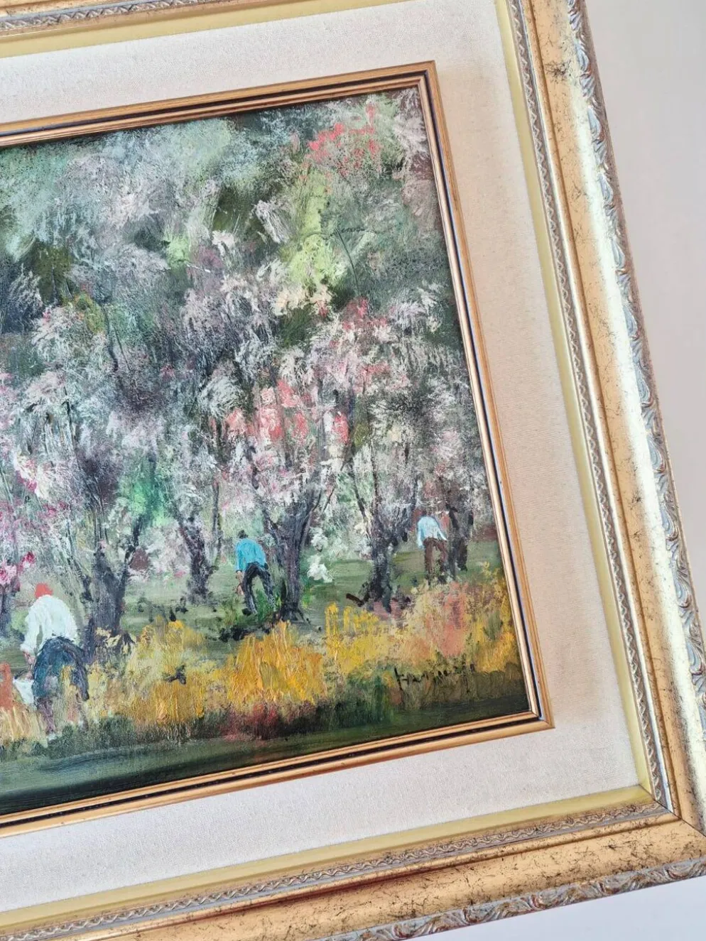 Tableau Huile sur Bois "Primavera" par Guido Bertuzzi - École Milanaise (19