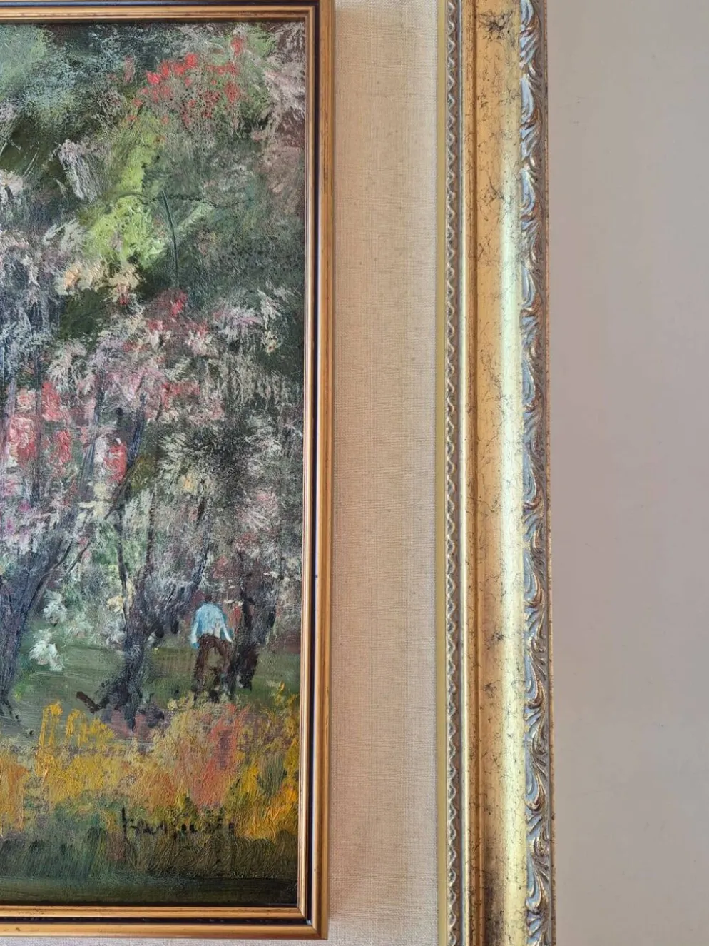 Tableau Huile sur Bois "Primavera" par Guido Bertuzzi - École Milanaise (19