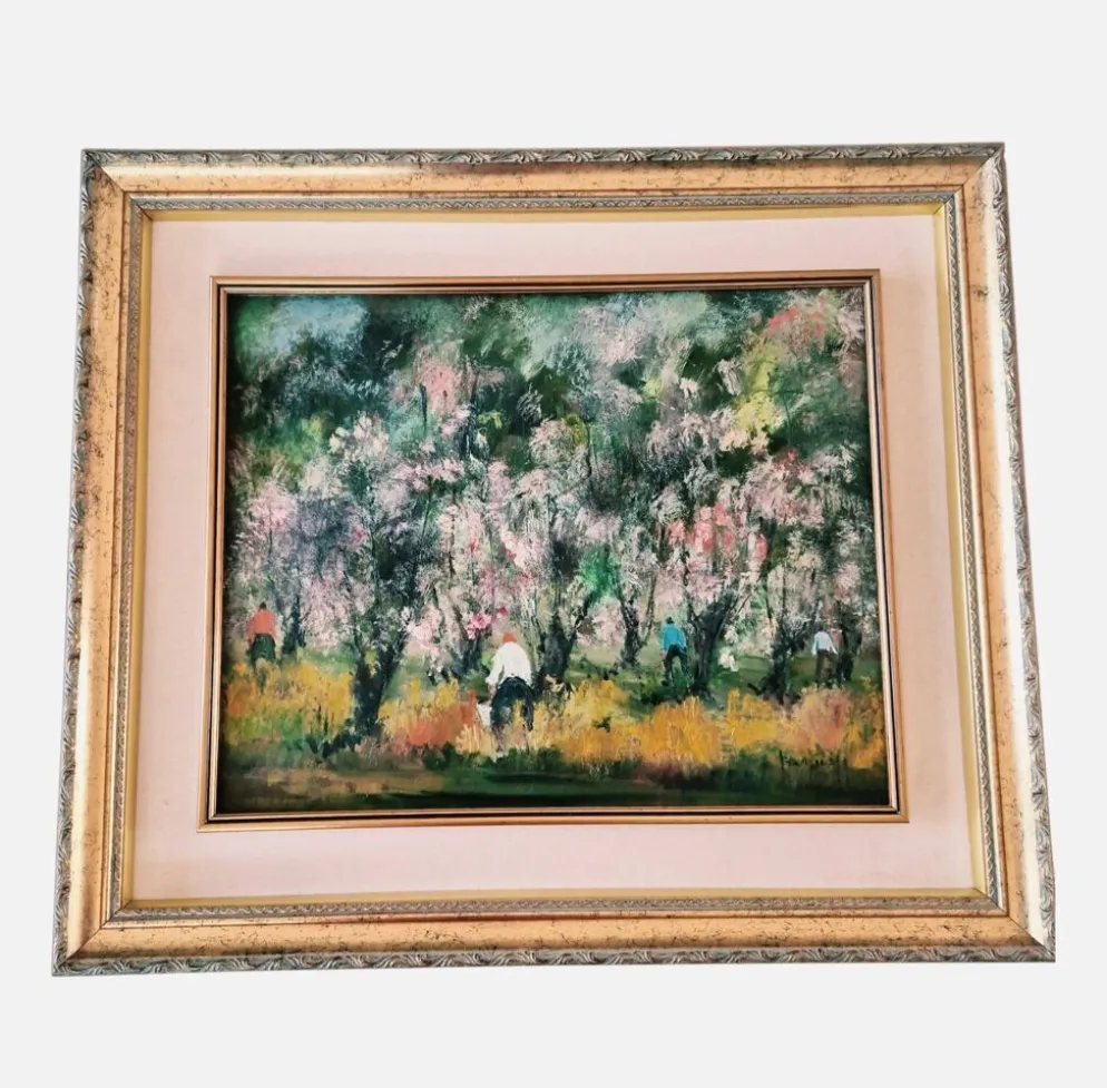 Tableau Huile sur Bois "Primavera" par Guido Bertuzzi - École Milanaise (19