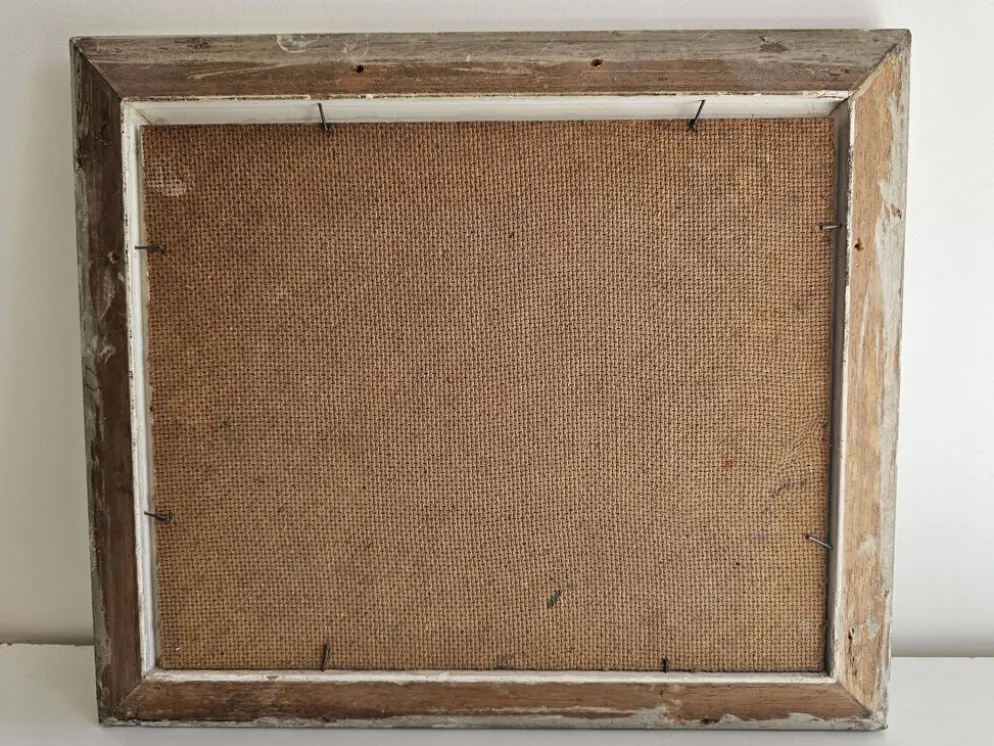 Tableau Huile sur Isorel Marine Voiliers pêcheurs signé Fortuné Car (1905 -