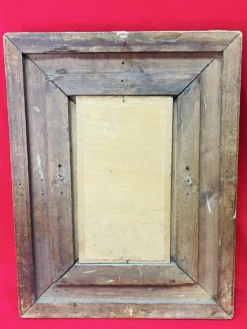 Tableau huile sur panneau bergère agneaux d’après J.B. Hofner X