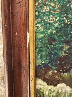 Tableau Huile sur Toile Paysage Lubéron Oppède le Vieux signé Alain Duverne