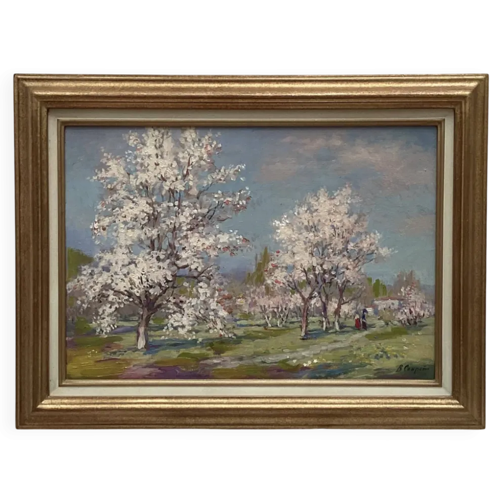 Tableau Huile sur toile signé dimension : hauteur -51 cm- largeur -68cm-