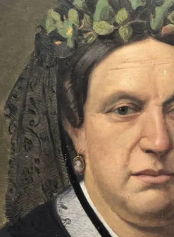 Tableau huile sur toile XIX portrait Chevalier d’Eon