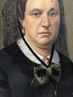 Tableau huile sur toile XIX portrait Chevalier d’Eon