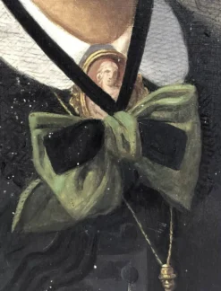 Tableau huile sur toile XIX portrait Chevalier d’Eon
