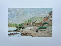 Tableau impressionniste - Aquarelle et gouache - École française vers 1900