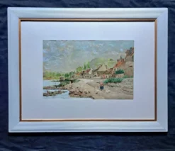 Tableau impressionniste - Aquarelle et gouache - École française vers 1900