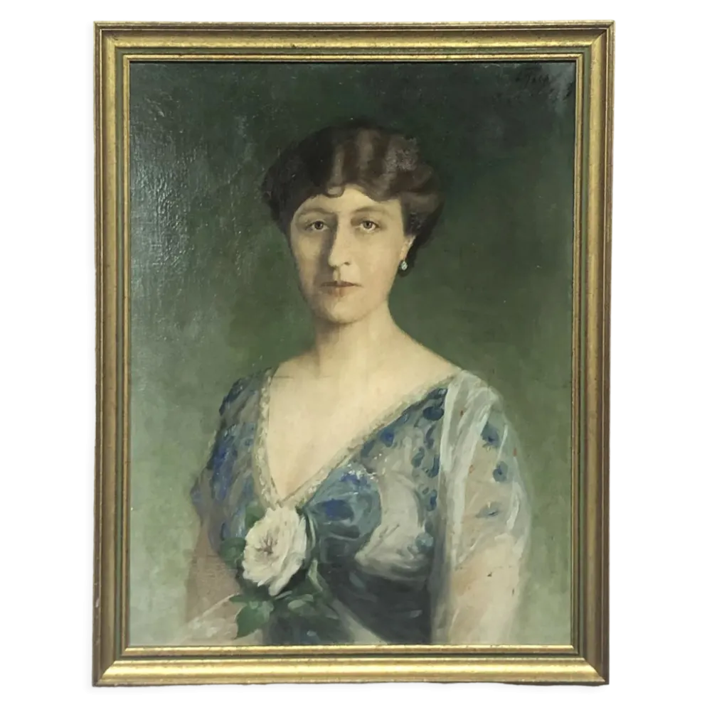 Tableau 1913 "La femme à la fleur"